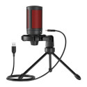 Savio wired gaming microphone with backlight tripod USB SONAR PRO Black, Red Game console microphone