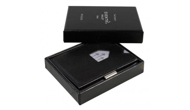 EXENTRI EX 001 wallet/card case/travel document holder Black Genuine leather