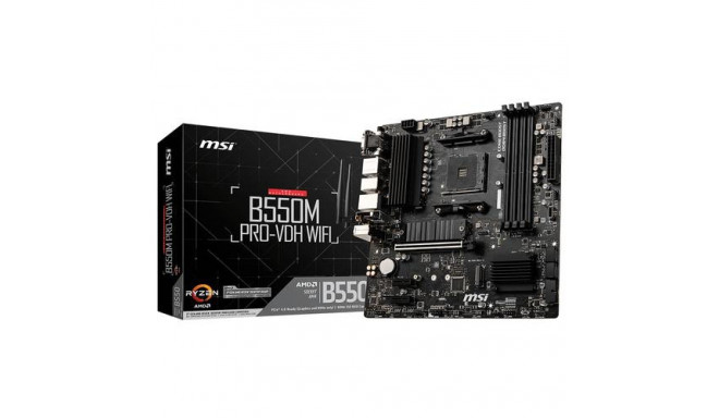 MSI B550M PRO-VDH WIFI motherboard AMD B550 Socket AM4 micro ATX