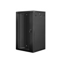 Lanberg WF01-6622-10B rack cabinet 22U Wall mounted rack Black