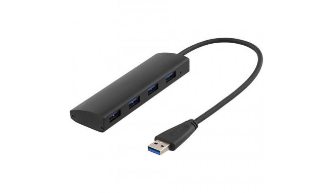 Deltaco UH-481 interface hub USB 3.2 Gen 2 (3.1 Gen 2) Type-A 1500 Mbit/s Black