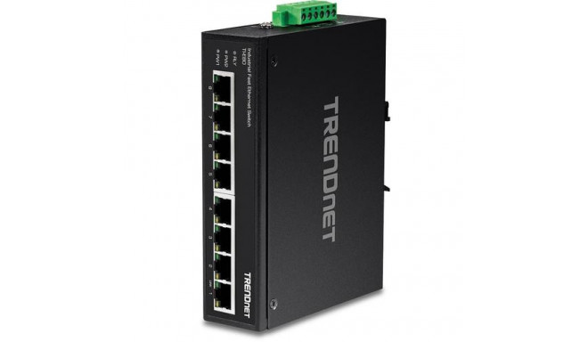 Trendnet TI-E80 network switch Unmanaged Fast Ethernet (10/100) Black