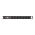 Lanberg PDU-07E-0200-BK surge protector Black 7 AC outlet(s) 220 - 250 V 2 m