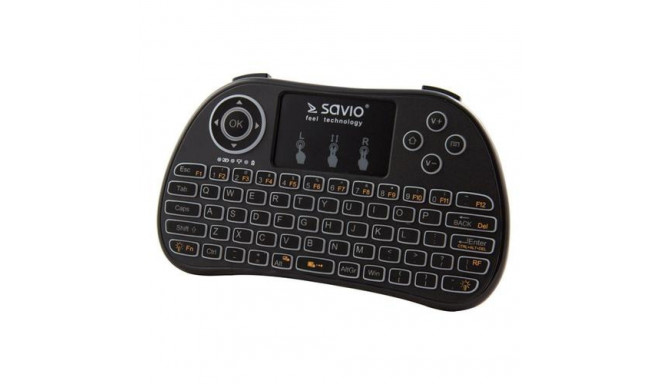 Savio KW-02 keyboard Universal RF Wireless QWERTY English Black