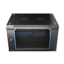 Extralink Rackmount cabinet 6U 600x600 Black wall mounted