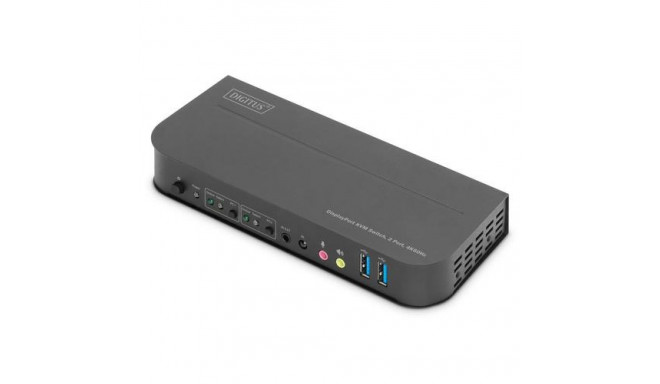 Digitus KVM Switch, 2-Port, 4K60Hz, 2 x DP in, 1 x DP/HDMI out