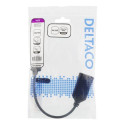 Deltaco DP-HDMI32 video cable adapter 0.1 m HDMI Type A (Standard) USB Type-A Black