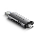 Axagon CRE-SAC card reader USB 3.0 Type-A/Type-C Grey