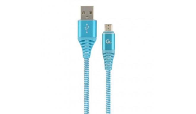 Gembird CC-USB2B-AMMBM-2M-VW USB cable USB 2.0 Micro-USB B USB A Blue, White