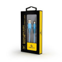 Gembird CC-USB2B-AMMBM-2M-VW USB cable USB 2.0 Micro-USB B USB A Blue, White