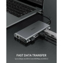 AUKEY CB-C78 interface hub USB Type-C 5000 Mbit/s Silver