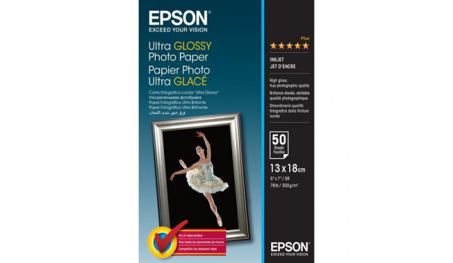 Epson Ultra Glossy Photo Paper - 13x18cm - 50 Sheets