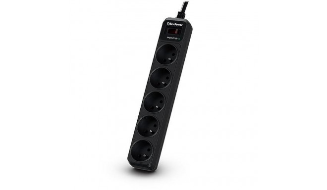 CyberPower Tracer III B0520SC0-FR surge protector Black 5 AC outlet(s) 200 - 250 V 1.8 m