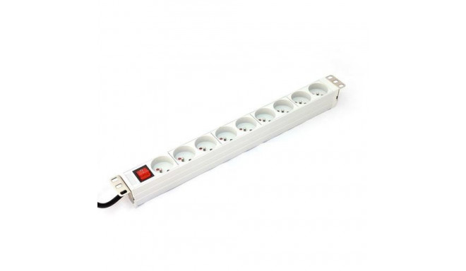 Digitus A-19-STRIP-4-IMP power distribution unit (PDU) 9 AC outlet(s) 1U White