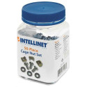 Intellinet Cage Nut Set (50 Pack), M6 Nuts, Bolts and Washers, Suitable for Network Cabinets/Server 