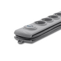 Qoltec 50272 surge protector Grey 5 AC outlet(s) 230 V 3 m