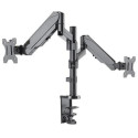 Manhattan TV &amp; Monitor Mount, Desk, Full Motion (Gas Spring), 2 screens, Screen Sizes: 10-27