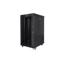 Põrandal seisev rack-kapp 19" 22U 600x800 must LCD klaasuksega Lanberg (flat pack) V2 Põrandal seisev rack-kapp 19" 22U 600x800 must LCD klaasuksega Lanberg (flat pack) V2