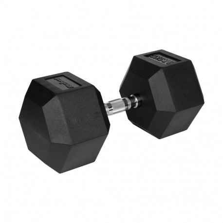 Rubberized cast iron dumbbell HEX 37.5 kg REBEL ACTIVE