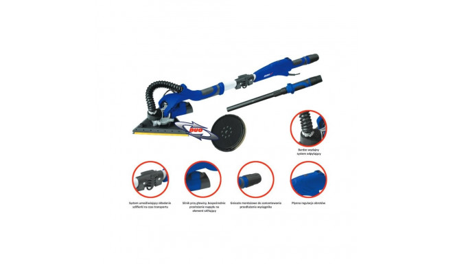 DEDRA DED7758 portable sander Drywall sander 1500 RPM Black, Blue, White 710 W