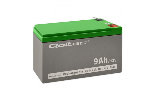 Qoltec 53031 AGM battery | 12V | 9Ah
