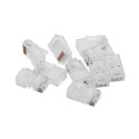 Cablexpert PLUG3UP6/100 juhtmeühendus 1 Läbipaistev