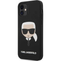 Karl Lagerfeld KLHCP12SSLKHBK iPhone 12 mini 5.4" black/black hardcase Silicone Karl`s Head
