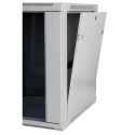 SOMI Networks | 27U, 19″ Network Wall Cabinet | 27U-60/60FPC | Gray | With Front Glass Doors; Unasse