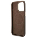 Guess GUHMP14LU4GPRW iPhone 14 Pro 6.1" brown/brown hard case 4G Logo Plate MagSafe