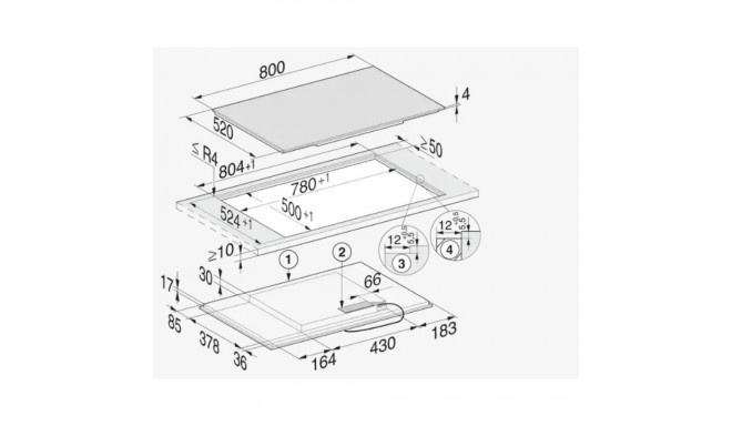 Induction hob Miele KM 7474 FL