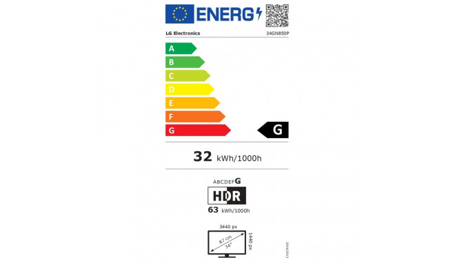 LG UltraGear 34GN850P-B monitor
