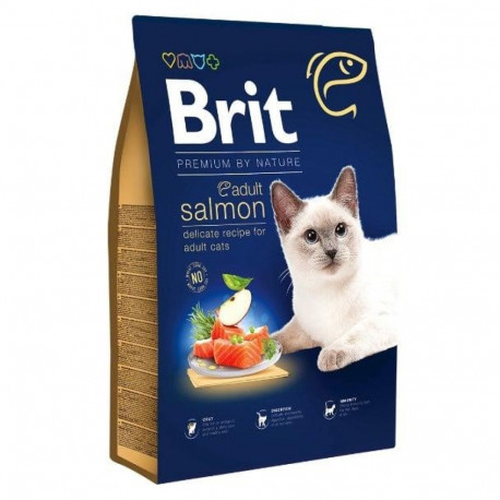 CAT FOOD BRIT PREM CAT ADULT SALMON
