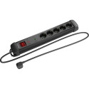 Lanberg SP1 surge protector power strip 5 sockets 5m black (SP1-05F-0500-BK)