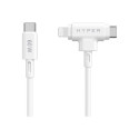 Hyper HyperJuice Silikoon USB-C to USB-C ja Lightning Hübrid 60W Kaabel