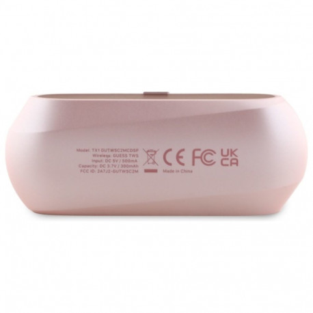 Guess Bluetooth headphones GUTWSC2MCDSP TWS + docking station pink Elongated Metallic Printed