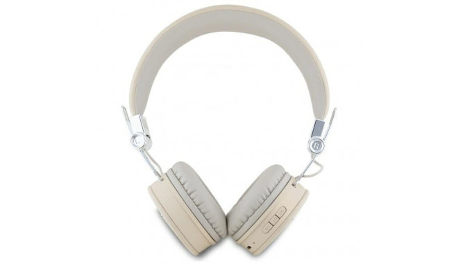Guess Over-Ear Bluetooth Headphones ENC GUBH70PGTSPSE beige Grained Classic Round Shape