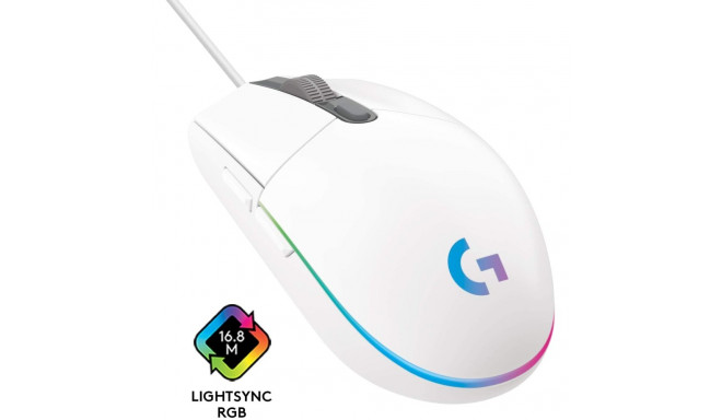 Logitech G203 LIGHTSYNC valge mänguhiir