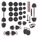 6IN1 WEIGHT SET HMS SGN140 (BARBELL, DUMBBELL AND KETTLEBELL) 40KG