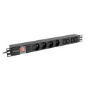 Lanberg PDU-04E04I-0200-BK power distribution unit (PDU) 4 AC outlet(s) 1U Black