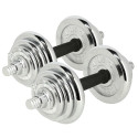 Coloured barbells with barbell function in a case HMS SKC20 2 x 10 kg