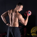 HMS SGGX20 rubberized barbells with barbell function 20 kg