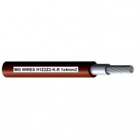 MG Wires fotogalvaaniline kaabel 1x4mm2 0.6/1kV H1Z2Z2-K-R-4mm2 RD 50m pakend, punane