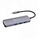 Verbatim CMH-08 USB Type-C 5000 Mbit/s Hõbedane