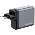 Verbatim GNC-140 GaN Charger 140W with 2 x USB-C PD 140W / 1 x USB-C PD 20W / 1 x USB-A QC 3.0 (EU/U