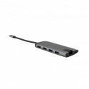 Verbatim 49142 sülearvuti dokk/portide paljundaja USB 3.2 Gen 1 (3.1 Gen 1) Type-C Must, Hõbedane