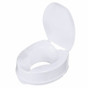 High raising toilet seat with flap