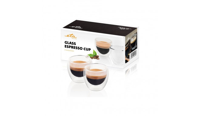 ETA espressotassid ETA418193000 espressokohvi jaoks 2 tk nõudepesumasinas pestav klaas
