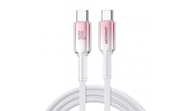 Joyroom S-A42 Crystal-Clear Series 60W USB-C - USB-C cable 1.2m - white