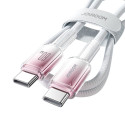 Joyroom S-A42 Crystal-Clear Series 60W USB-C - USB-C cable 1.2m - white