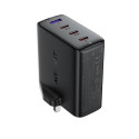 Ładowarka sieciowa Acefast A97 PD100W GaN (3 x USB-C + USB-A) z wtyczką UK - czarna